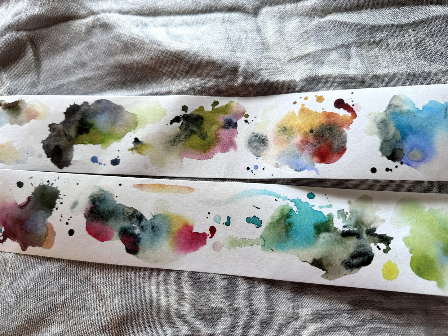 Watercolor mixing washi tape (6 cm x 200 cm) SAMPLES