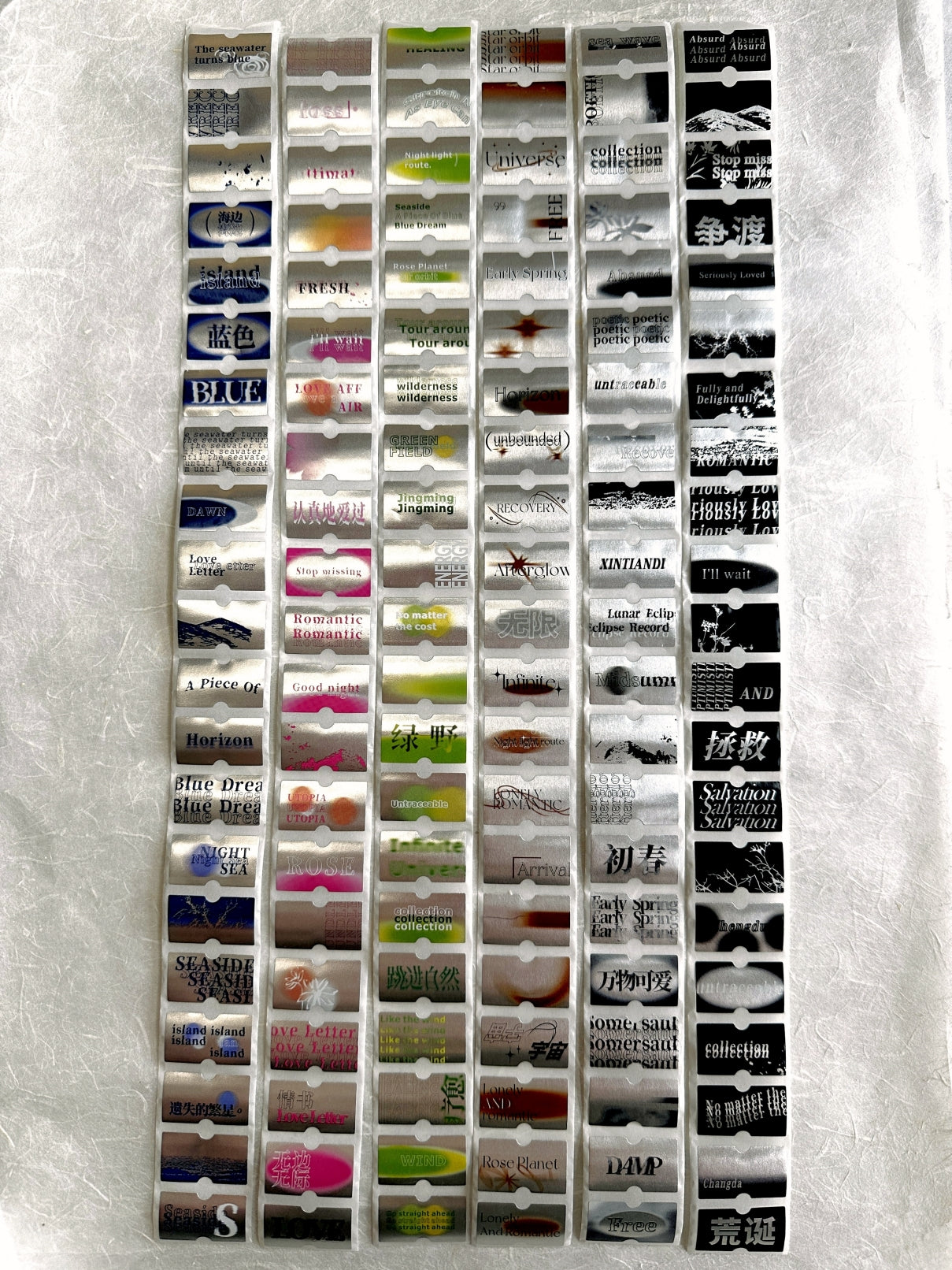 Tomato Jam Girl - Romantic Label aluminum foil sticker roll SAMPLES