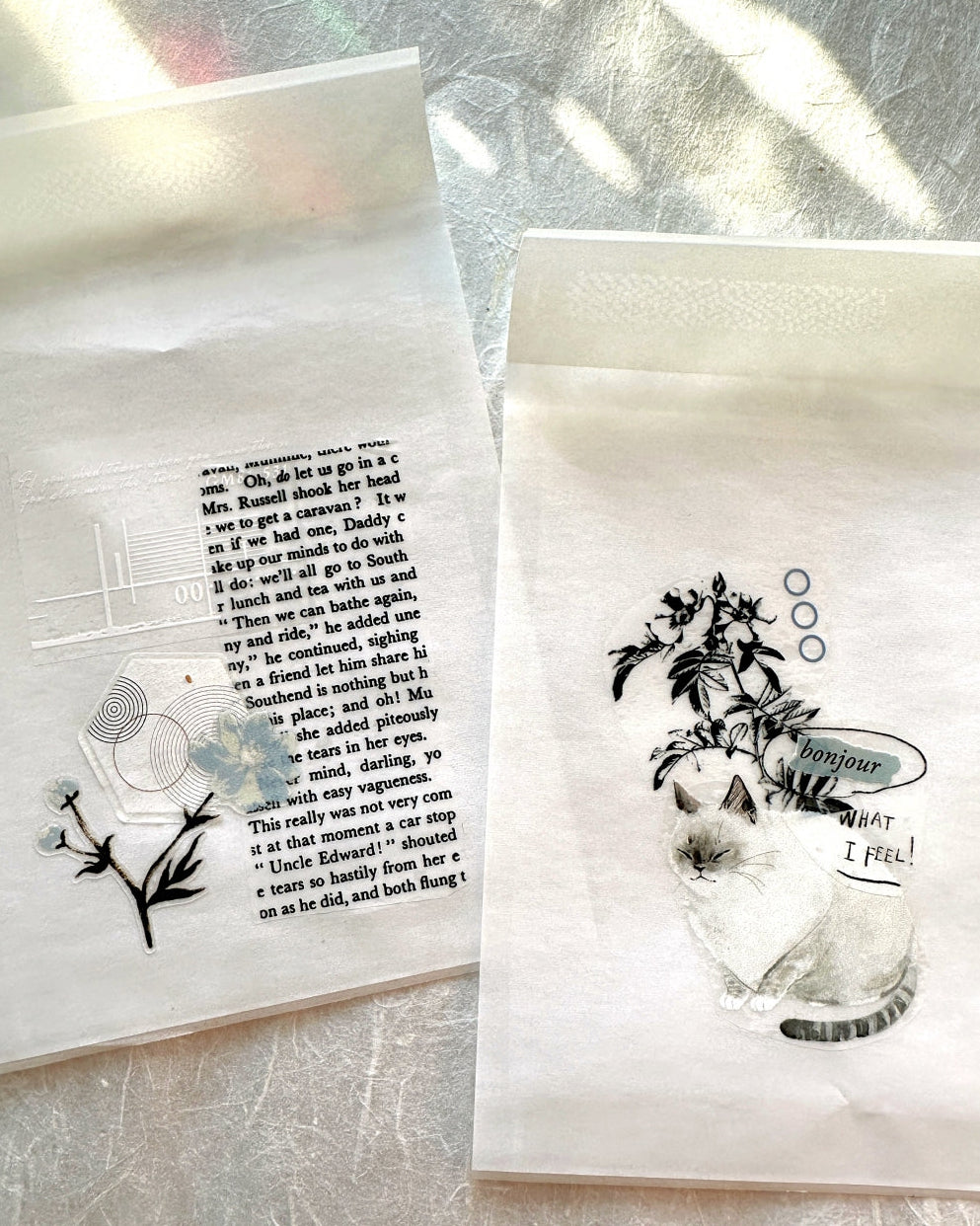 Traveling on Paper - Flower & the Moon PET tape SAMPLES