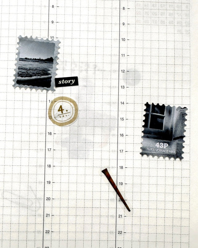 TOP Studio - Postage Moment perforated stamp-frame washi tape SAMPLES