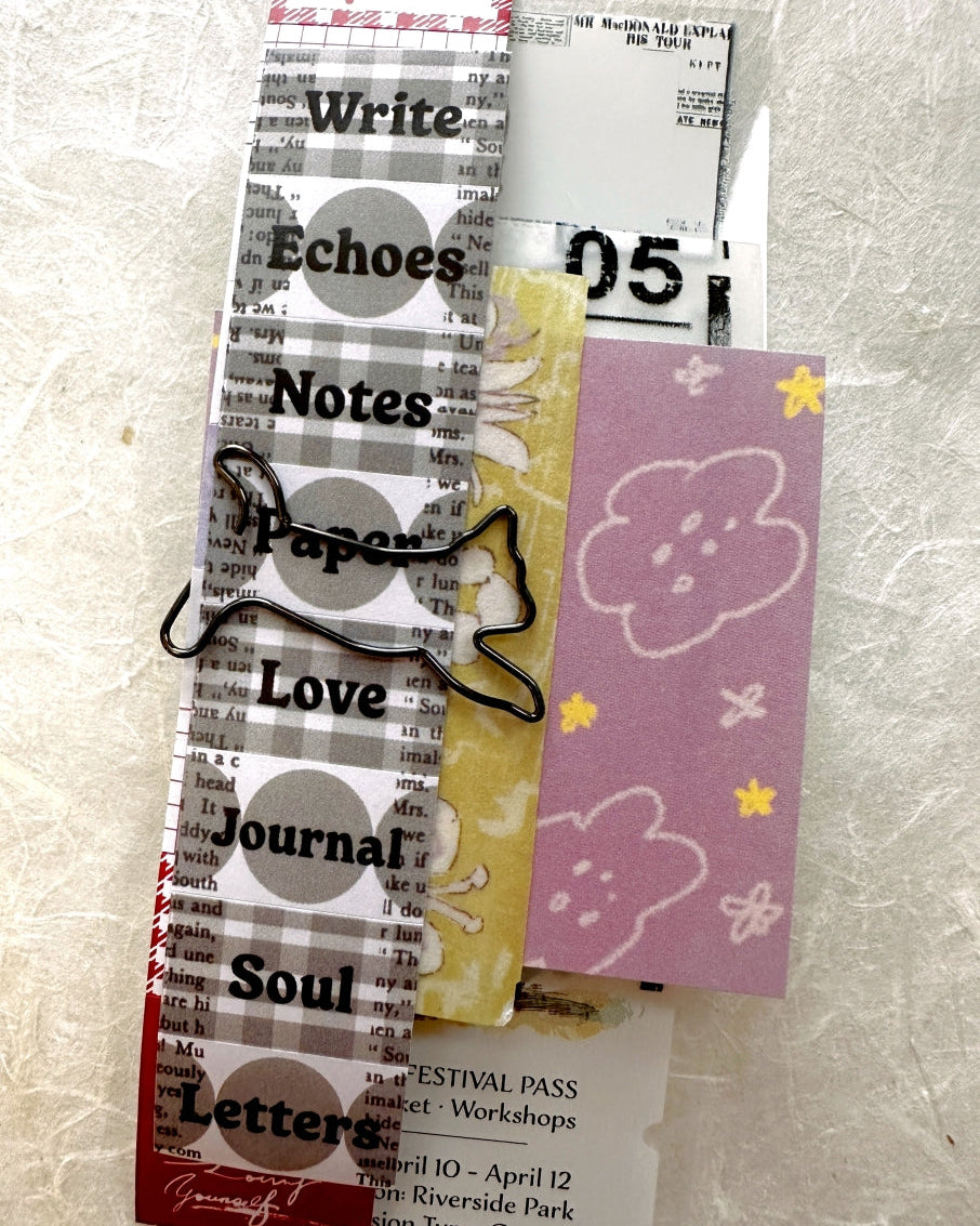 TOP Studio - Echoes of Paper label sticker roll SAMPLES