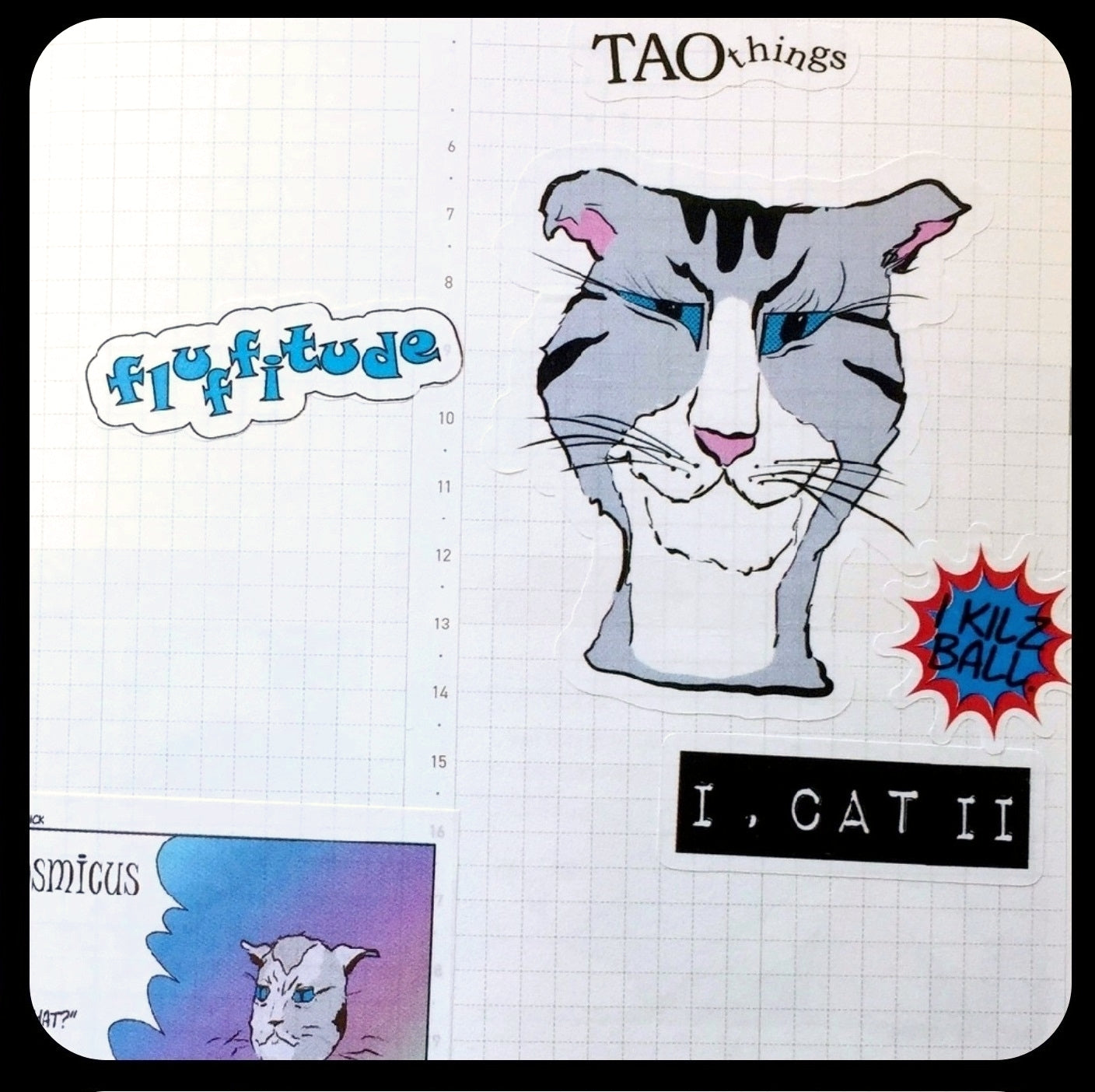 I, Cat - sticker series by TAOthings Studio