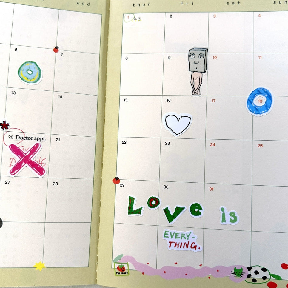 Xoxo (Love is everything) - paper sticker sheet by TAOthings Studio