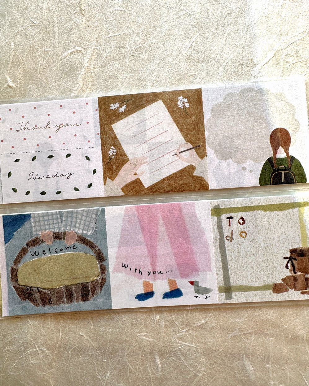 Kano Hirabayashi - Girl square sticky memo roll SAMPLES