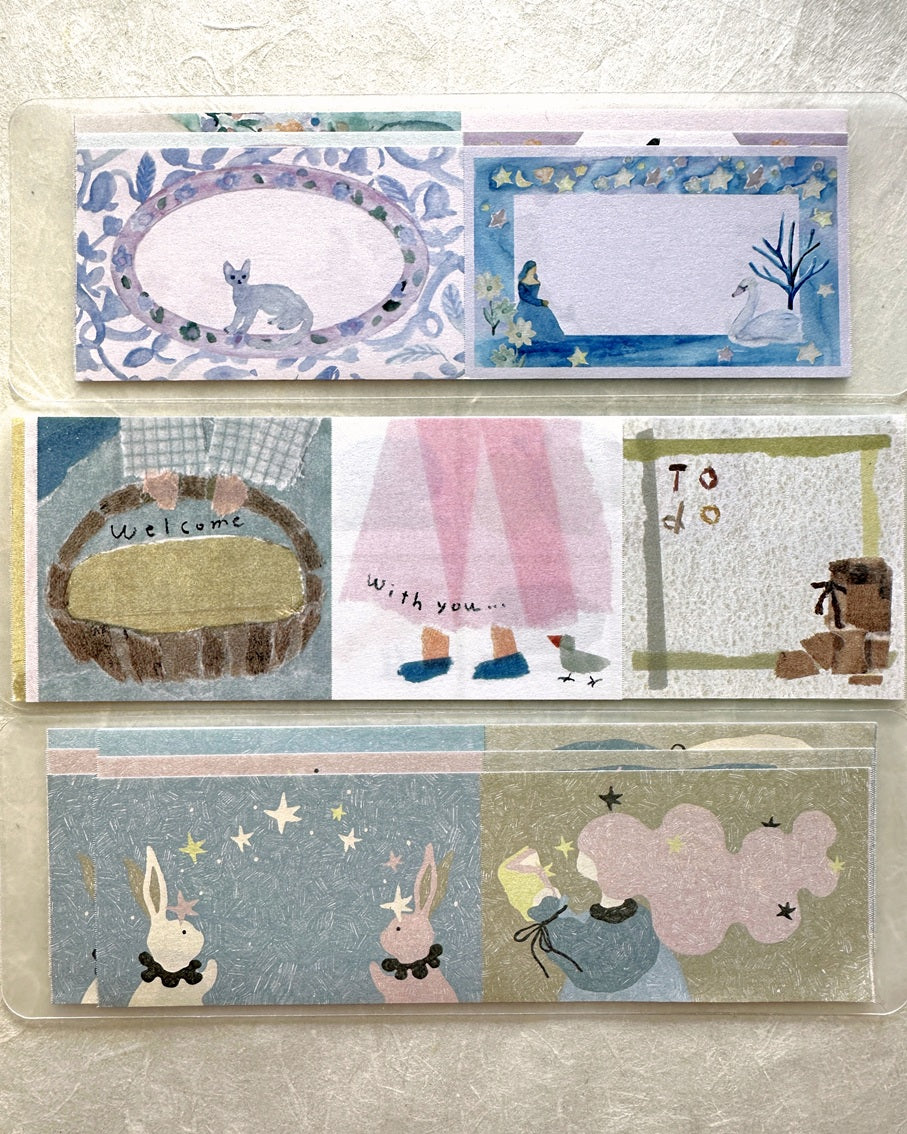 Miki Tamura - Feet Diary square sticky memo roll SAMPLES