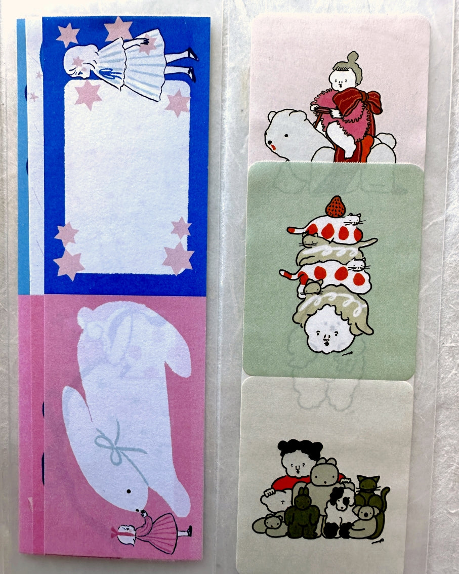 Nagaki Perm - Gentle Kanji sticky memo roll SAMPLES