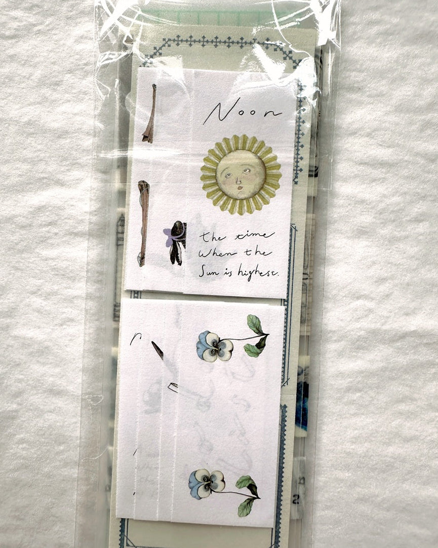 Tegamisha x oudmijin - 15 Pieces of Time petit sticky memo roll SAMPLES