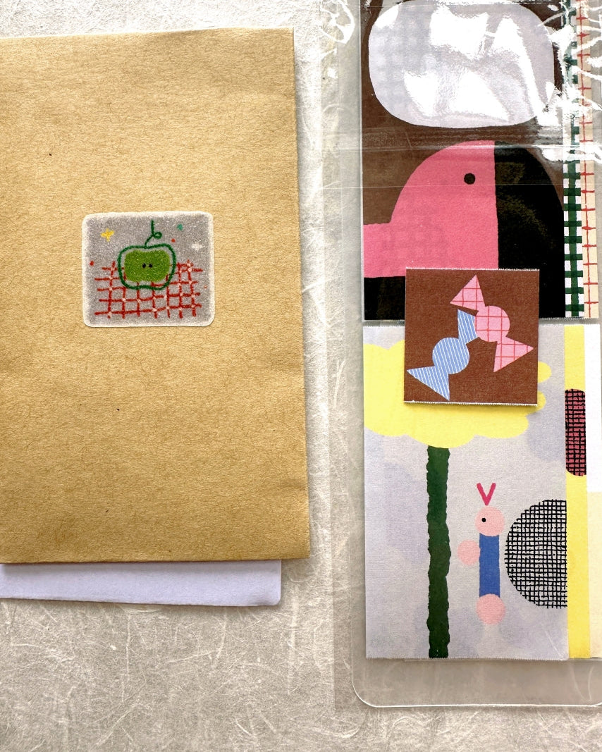 Tegamisha x Shimamura Hikari - Sun & Rain mini square memo sticky roll SAMPLES