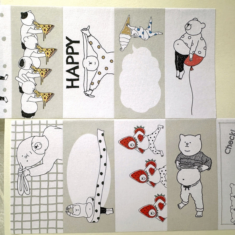 Tegamisha x Yuichi - Pokkori petit sticky memo roll SAMPLES