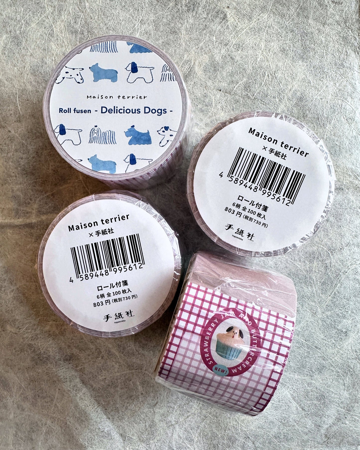 Maison Terrier - Delicious Dogs writable sticky memo roll SAMPLES