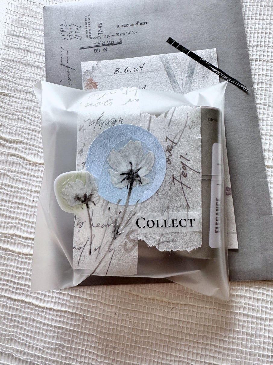 Ursulaloft - Rose: Time has turned the bloom to grey PET tape (4 cm x 190 cm) SAMPLES