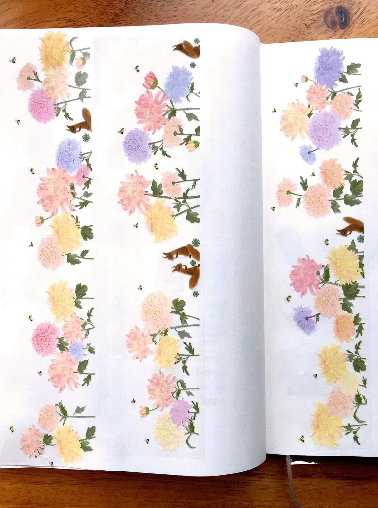 Urtapeprint - Bee & Chrysanthemum washi tape SAMPLES