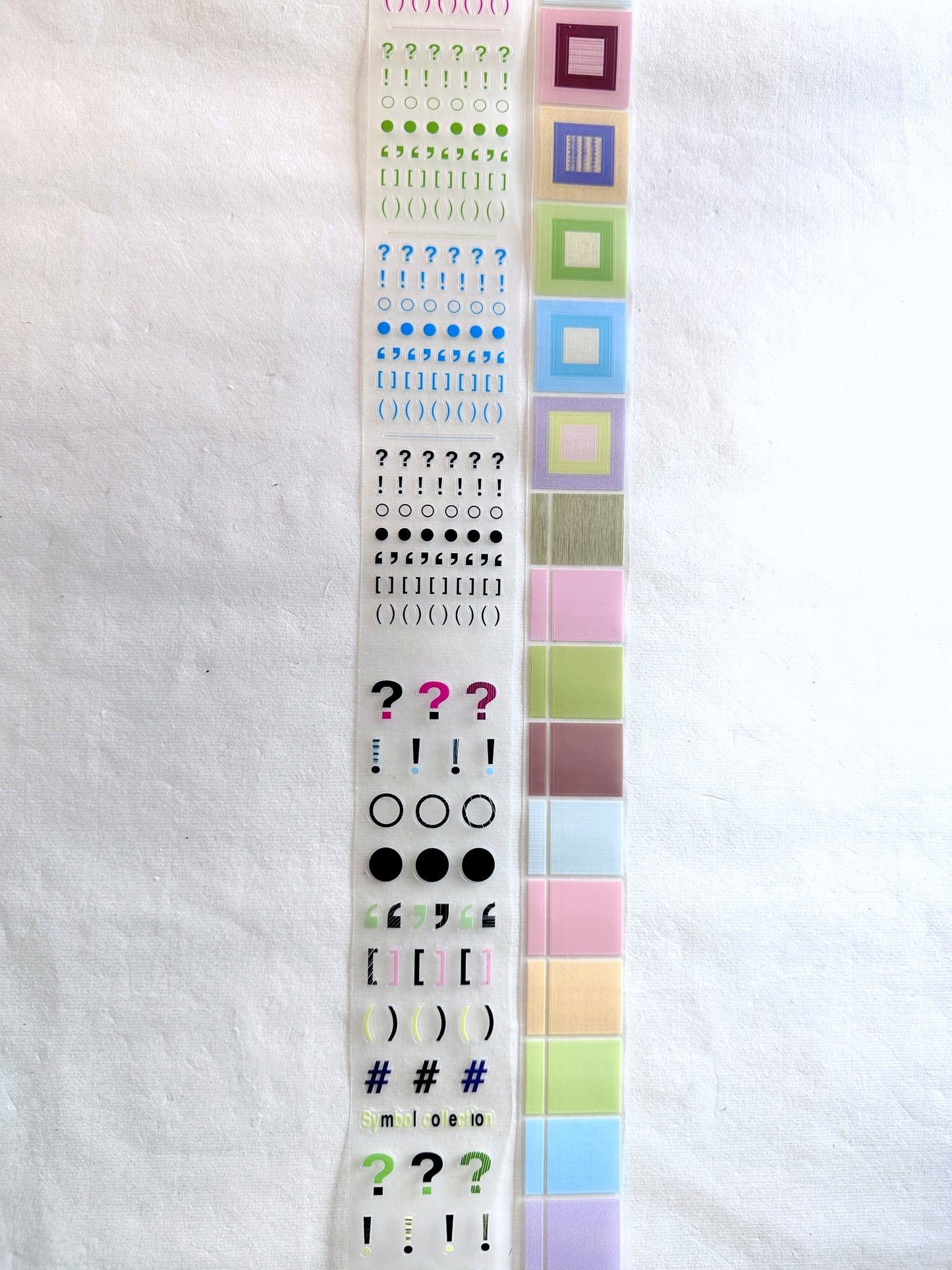 WW Studio - Symbol Collection kiss-cut PVC tape SAMPLES