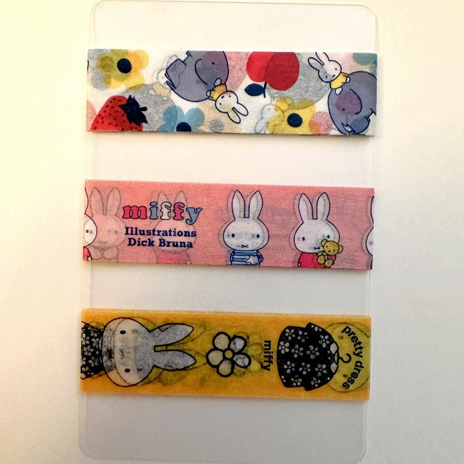 Miffy by Dick Bruna - set of three washi tape SAMPLES