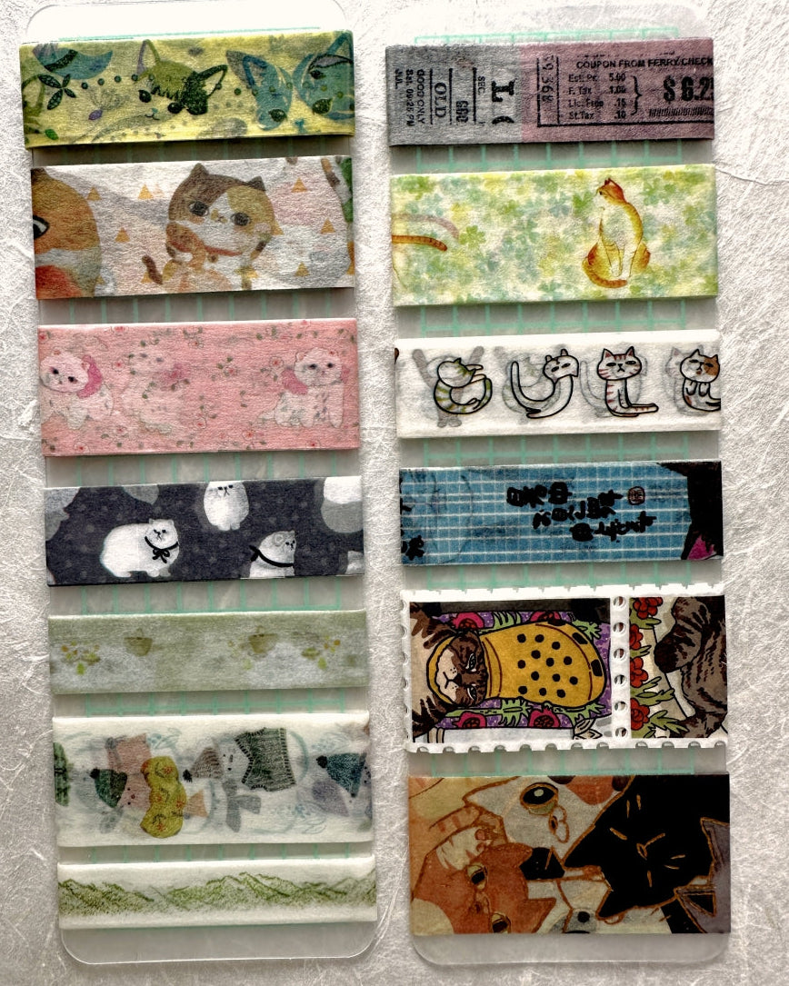 Papier Platz & Dailylike - Persian cat washi tape SAMPLES