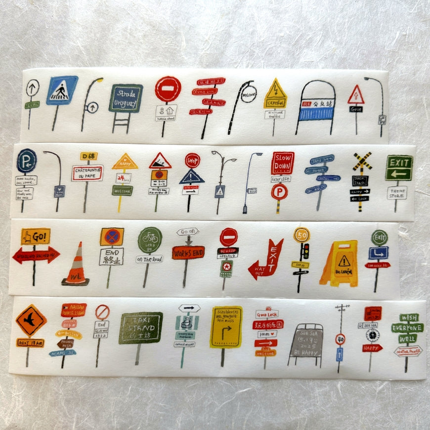 Wanle Studio - Signs kiss-cut washi tape SAMPLES