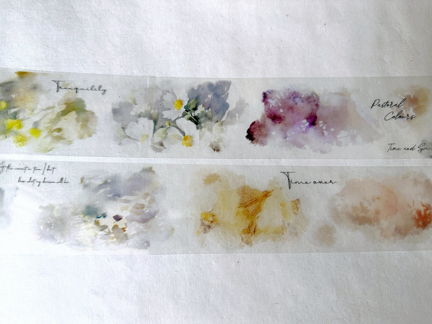 Xiaobaijia - Pastoral Colours washi & PET tape (6 cm x 120 cm) SAMPLES