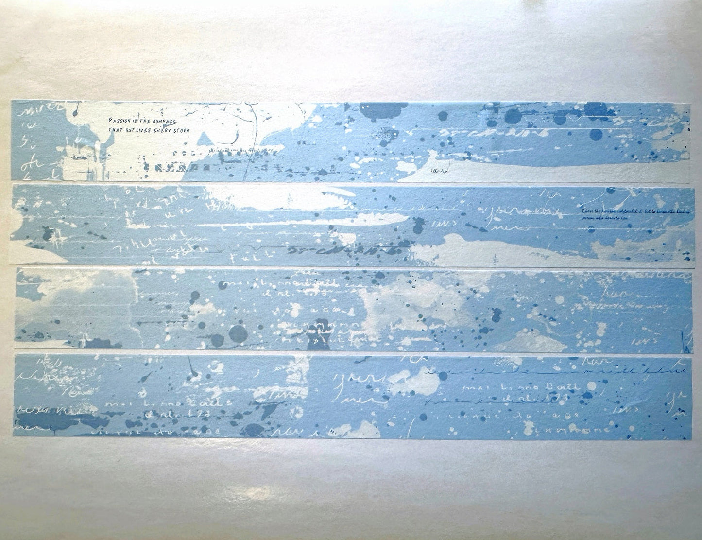 Xiaobaijia - Blue Fantasy washi tape SAMPLES