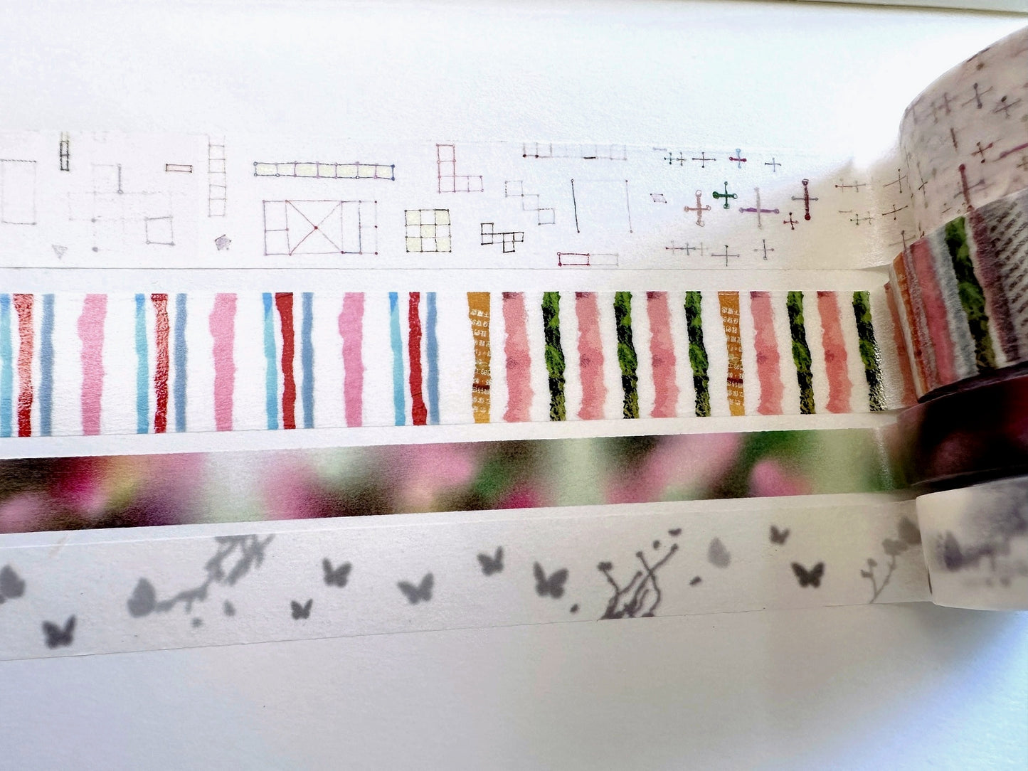 Yeon Charm - Butterflies washi tape Sample / Whole Roll