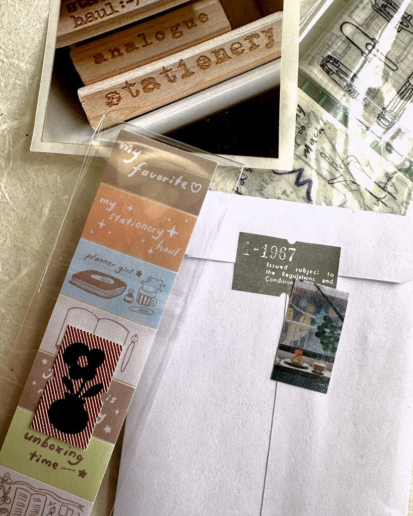 A Kind of Café - Sunny Bloom label sticker roll SAMPLES