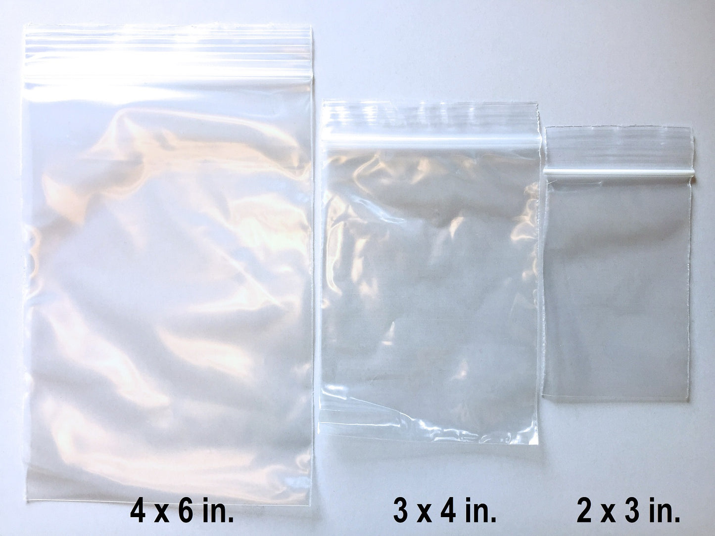 Mini zip-top plastic baggies (3 sizes)