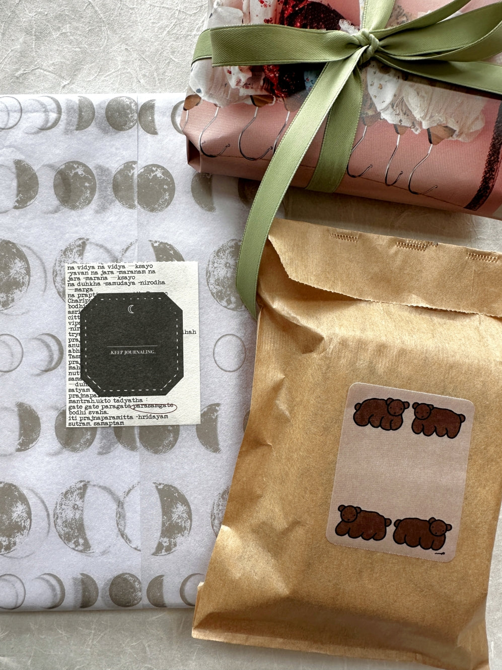 Nagaki Perm - Kumazukushi sticky memo roll SAMPLES