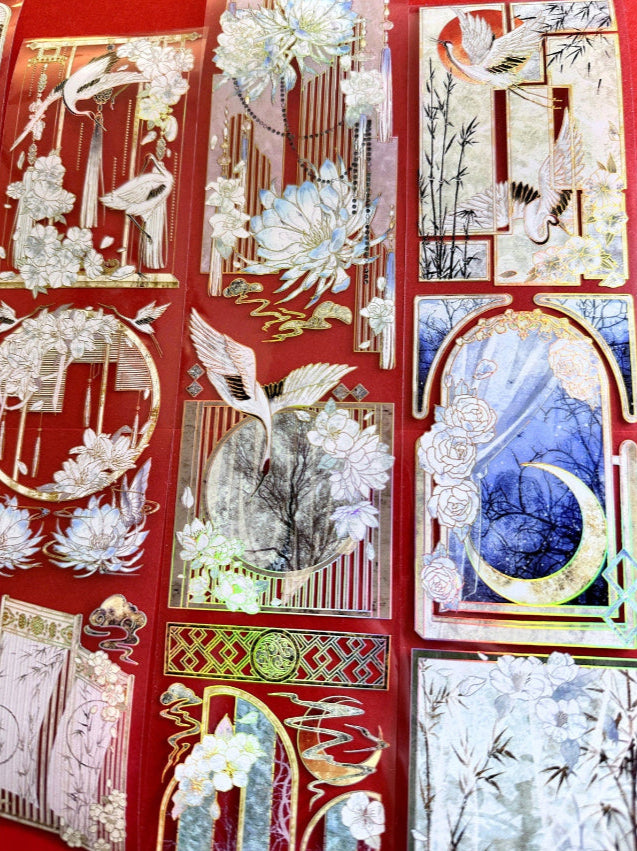 Moodtape - Crane Story gold iridescent PET tape SAMPLES