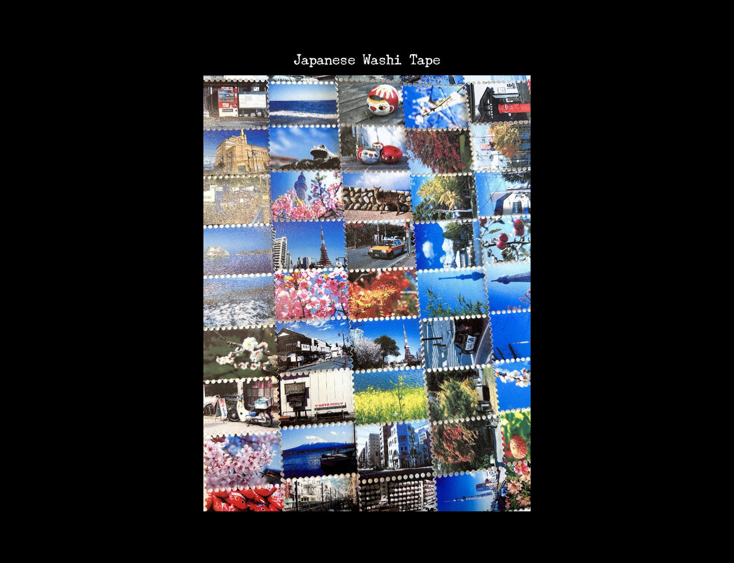 LihaoPaper - One Roll of Travel Scenery perforated washi & paper tape SAMPLES