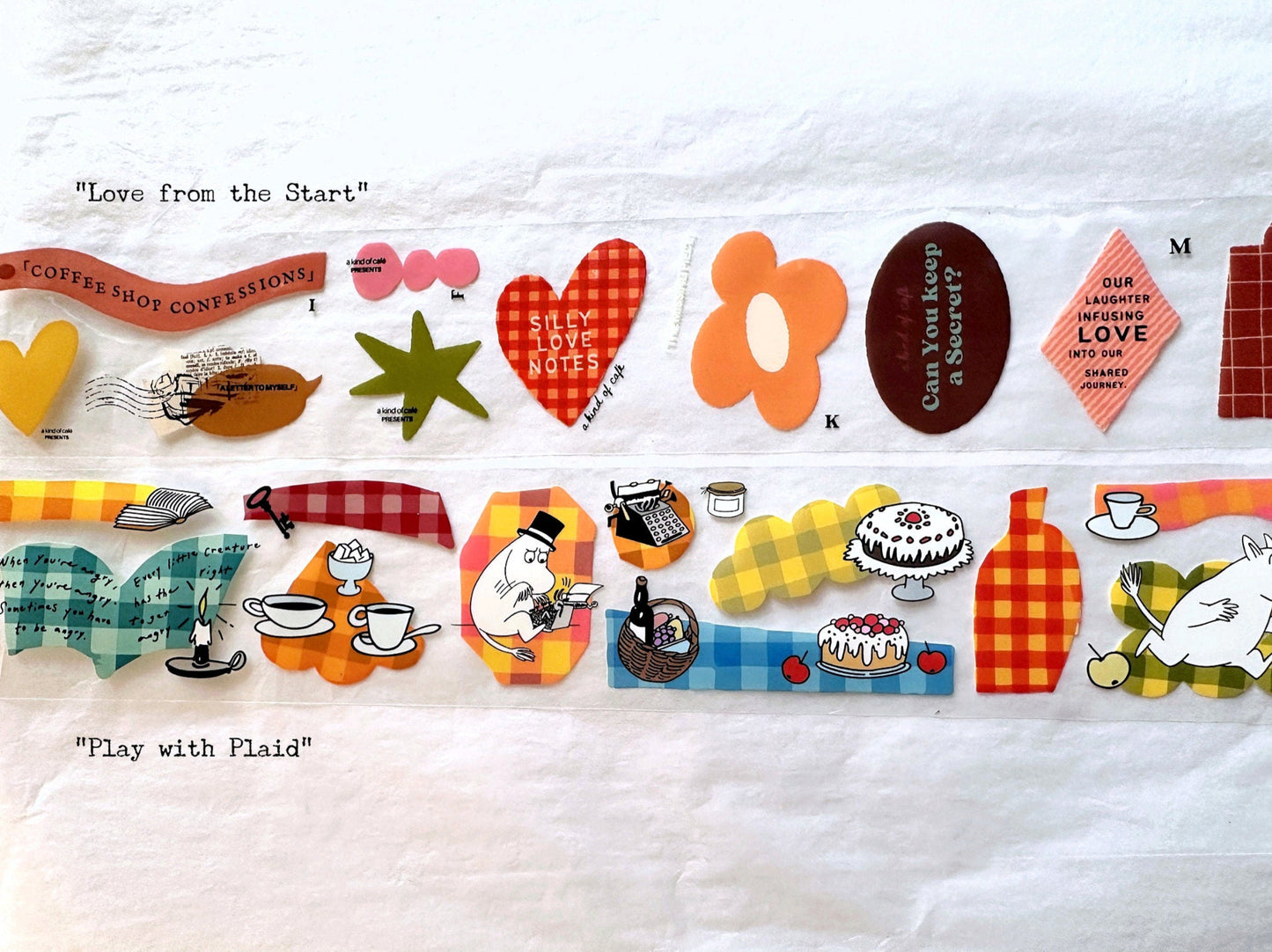 A Kind of Café x Moomin - Play with Plaid PET tape SAMPLES