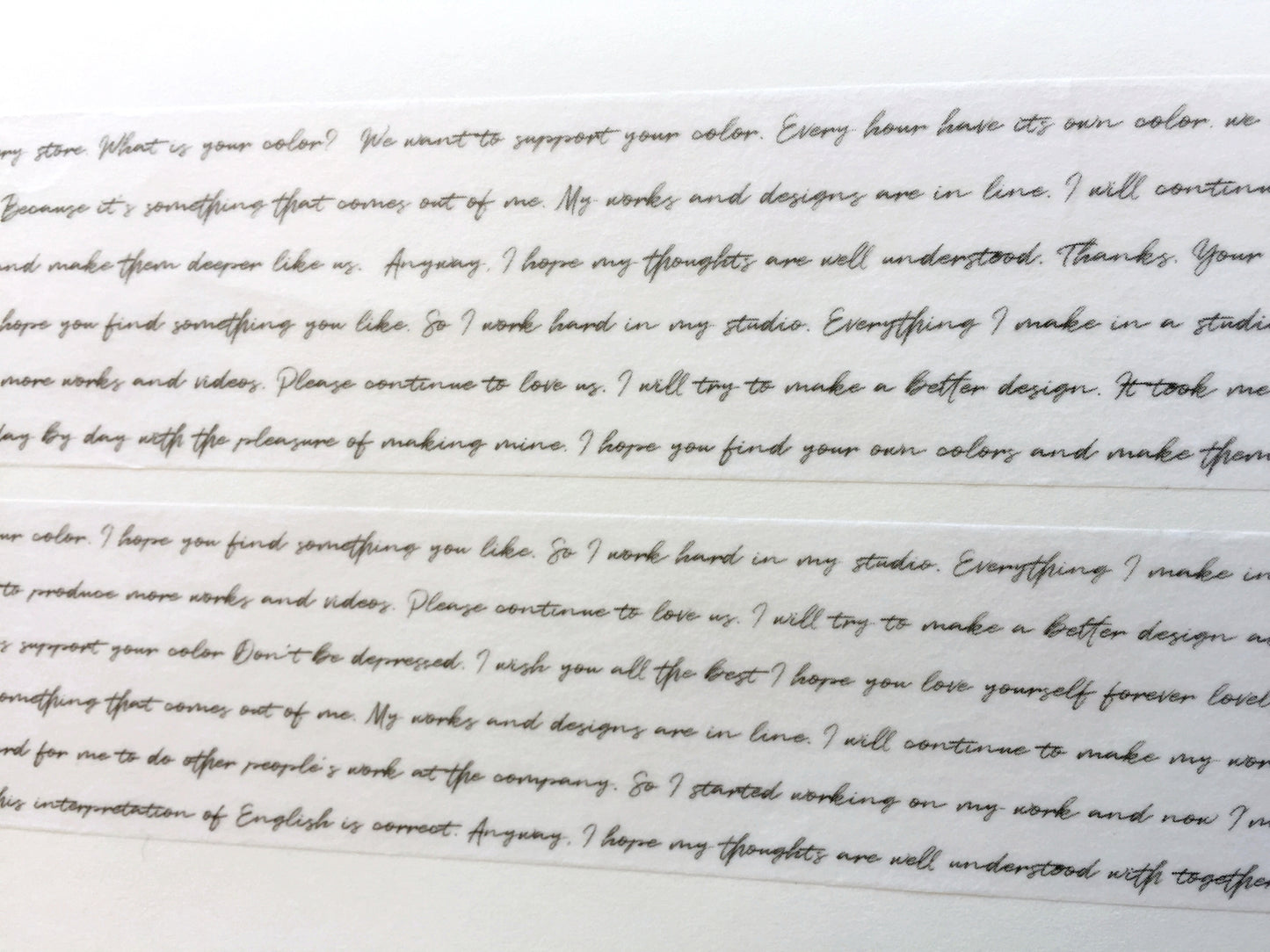 p.palette - Vintage & Pure Letter washi tape SAMPLES