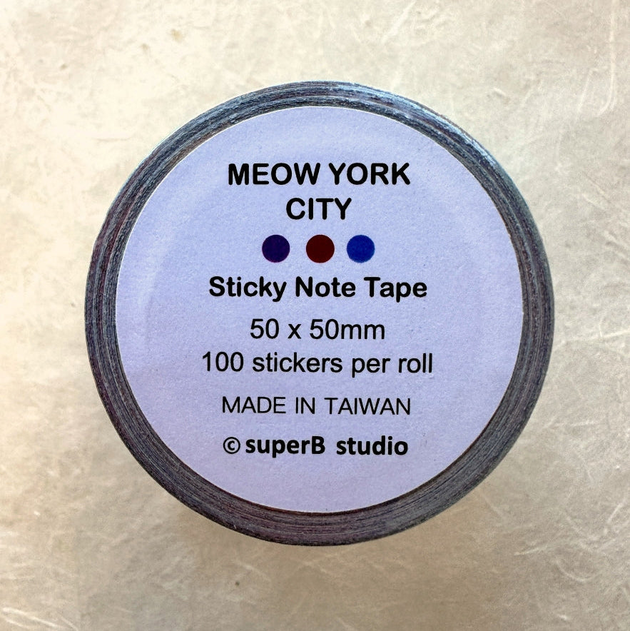 superB studio - Meow York City sticky memo tape SAMPLES