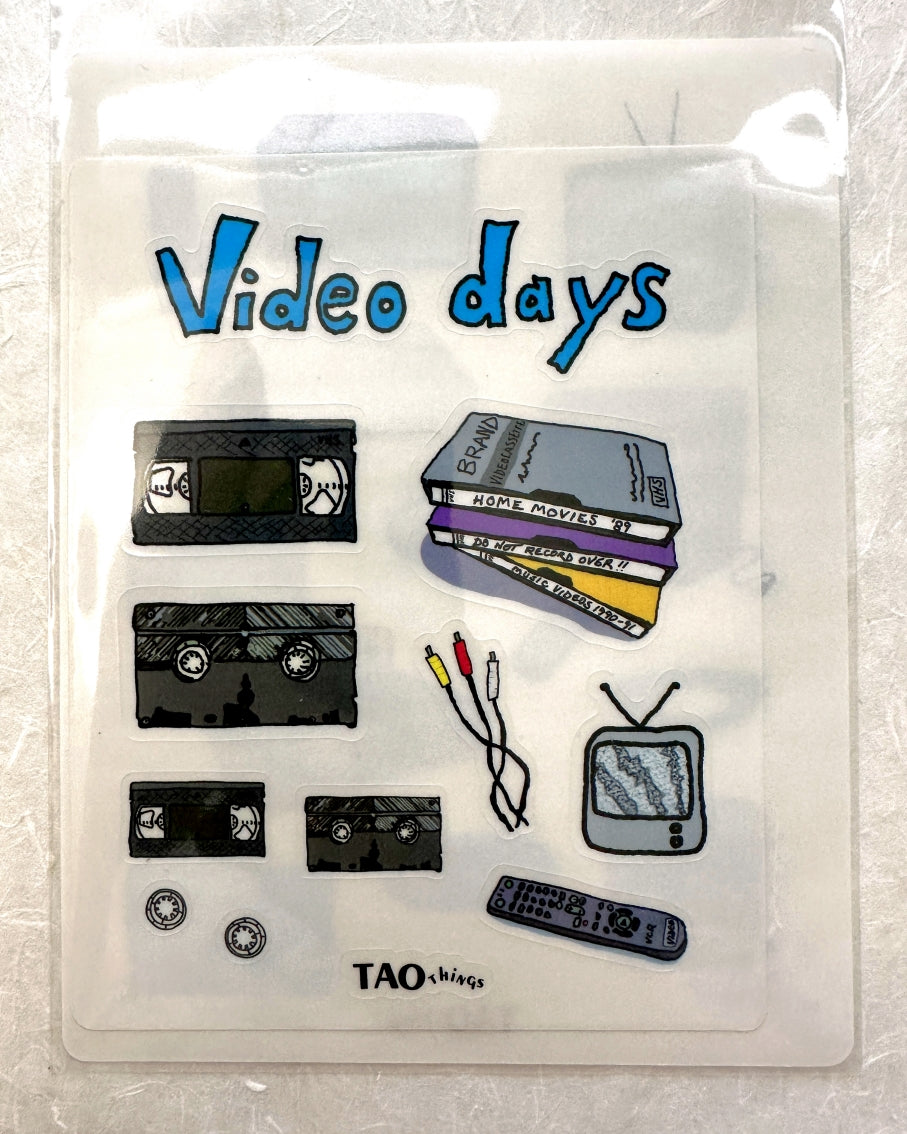 TAOthings Studio - Video Days hand-drawn sticker sheet