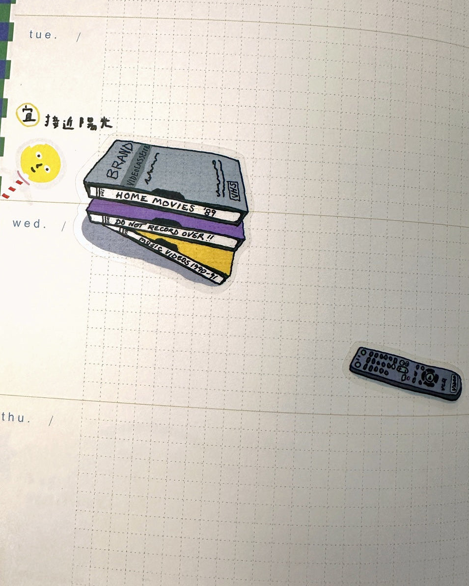 TAOthings Studio - Video Days hand-drawn sticker sheet