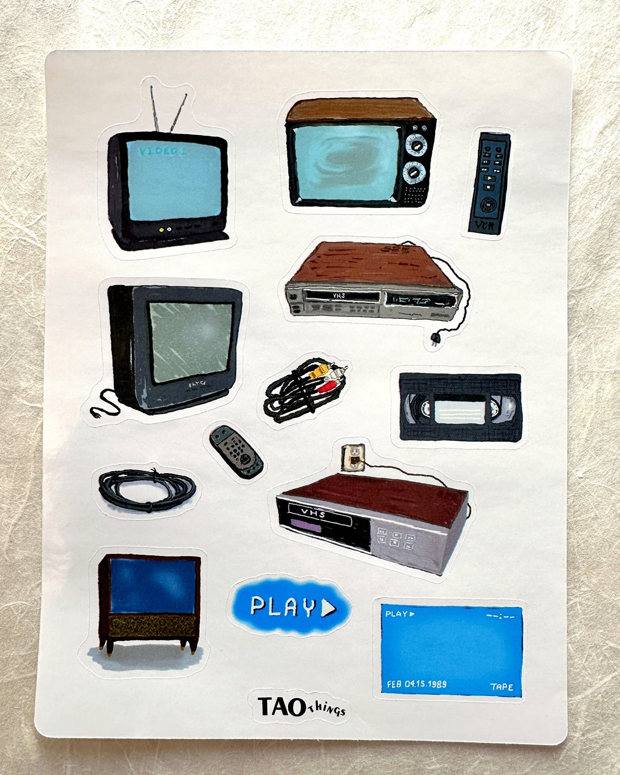 TAOthings Studio - Videophile hand-drawn sticker sheet