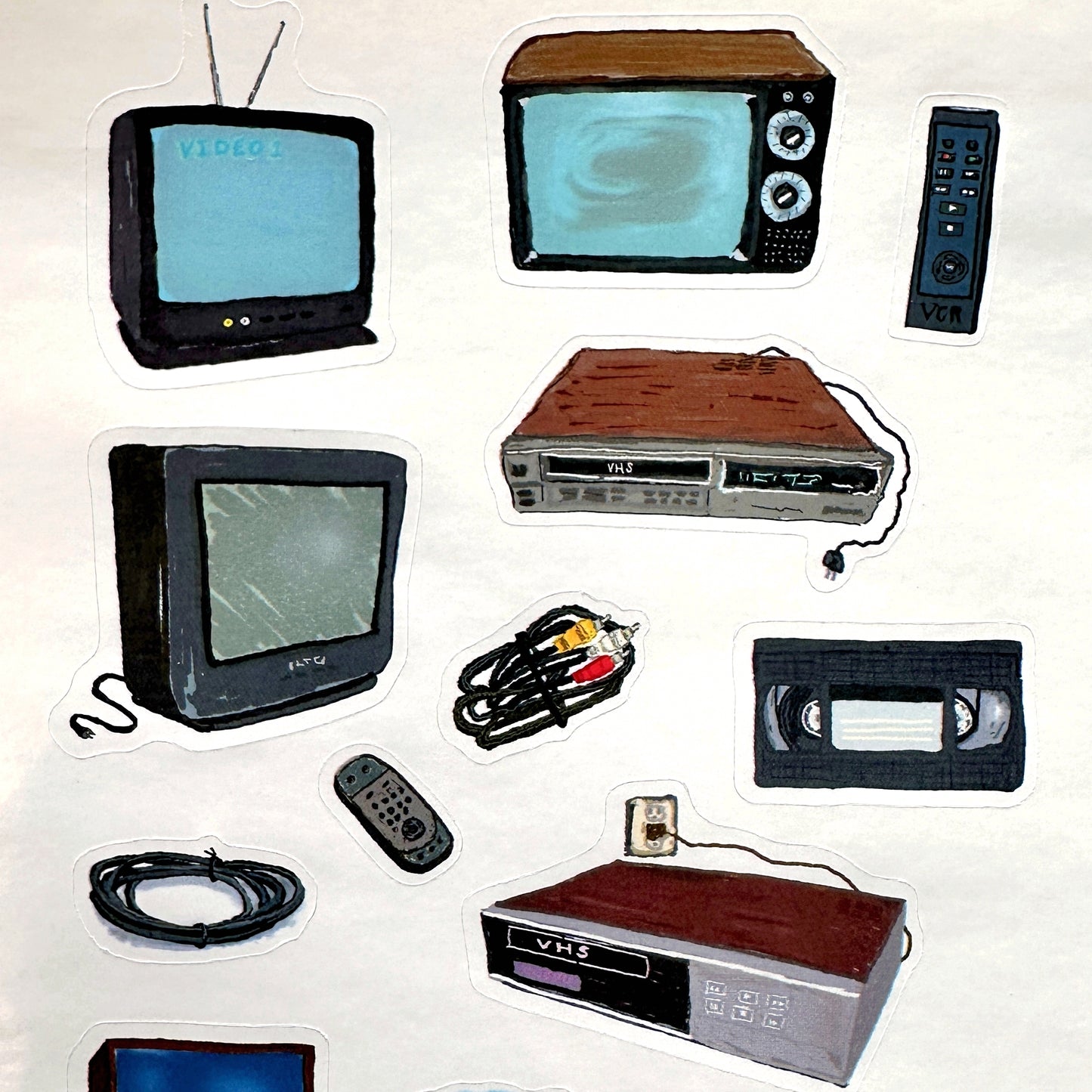 TAOthings Studio - Videophile hand-drawn sticker sheet