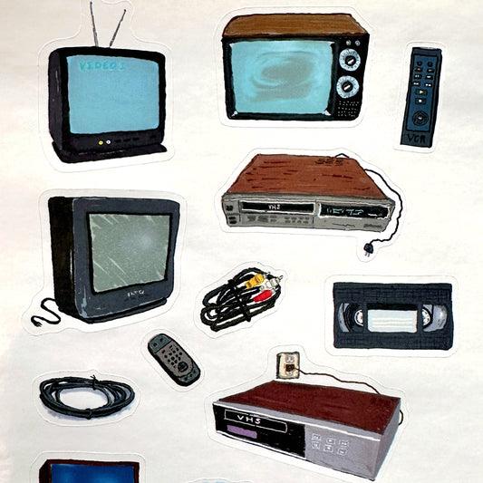 TAOthings Studio - Videophile hand-drawn sticker sheet