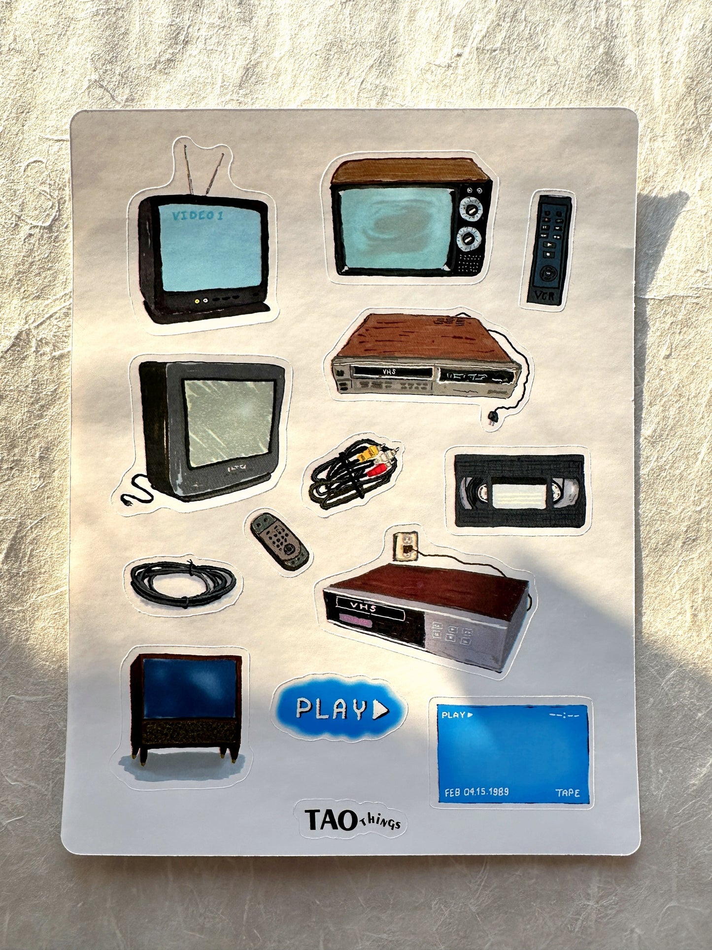 TAOthings Studio - Videophile hand-drawn sticker sheet