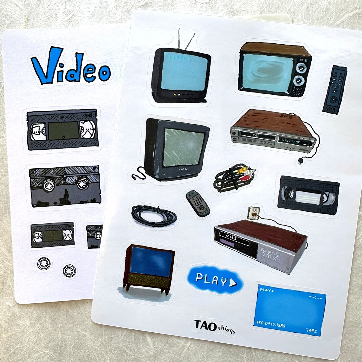 TAOthings Studio - Videophile hand-drawn sticker sheet