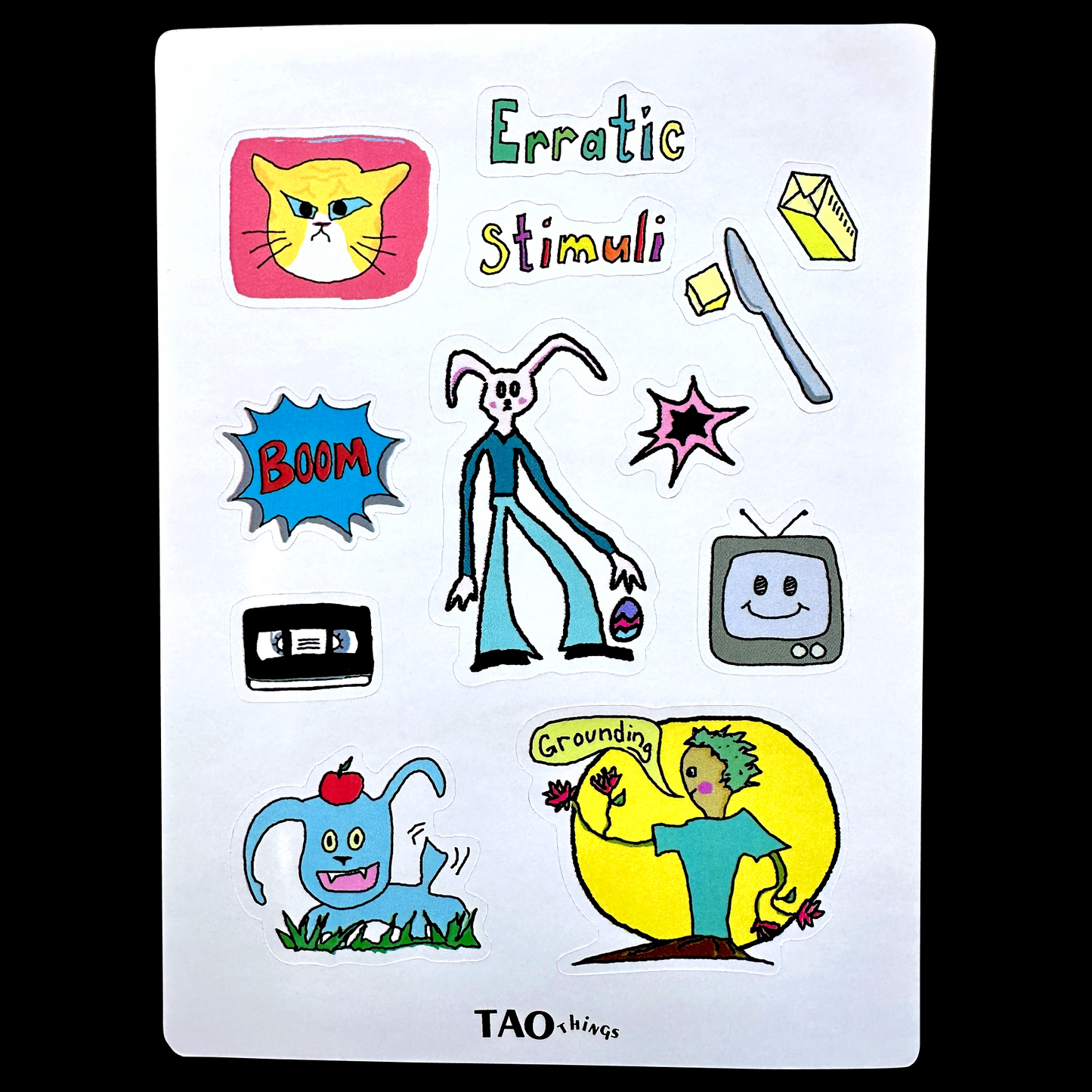TAOthings Studio - Erratic stimuli hand-drawn sticker sheet