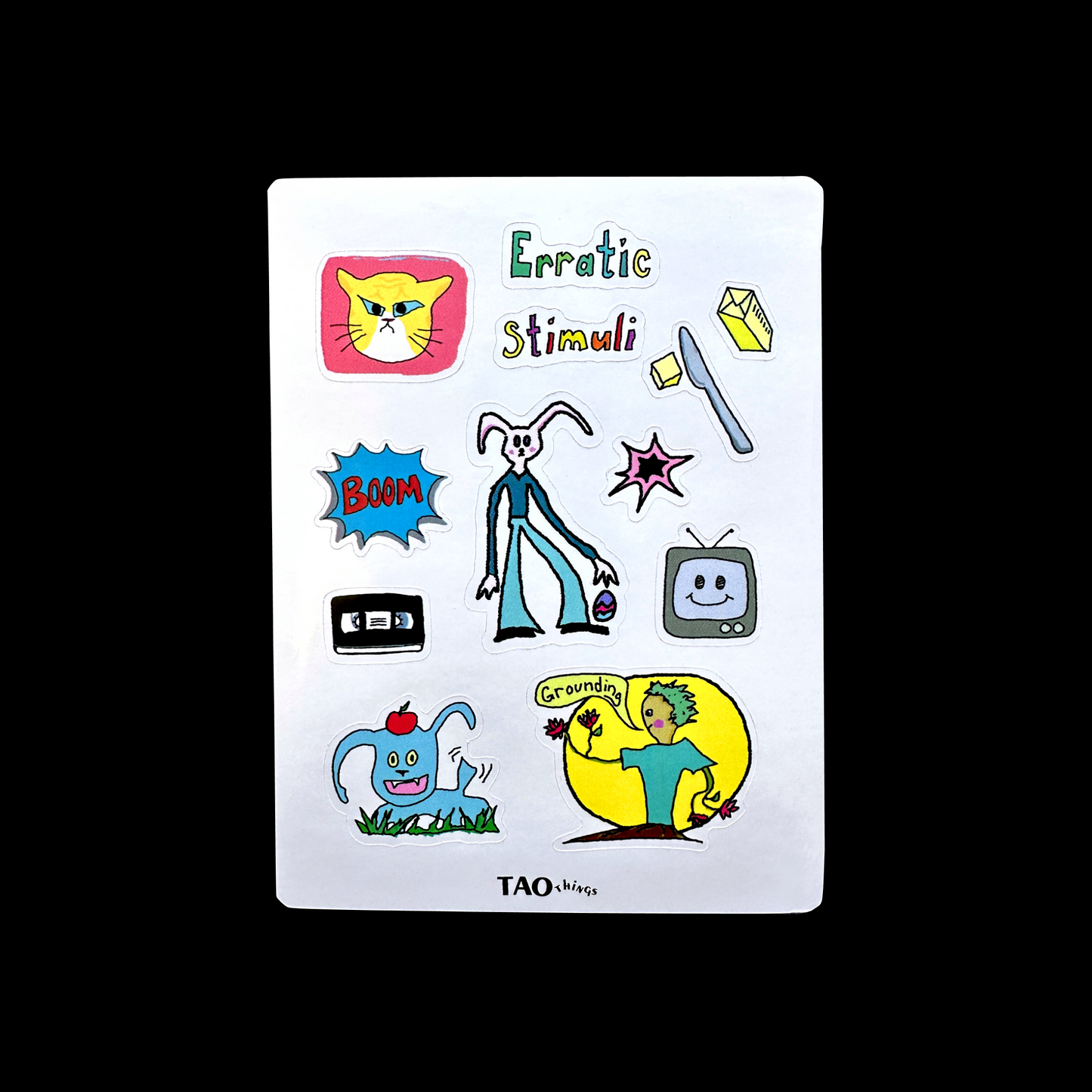 TAOthings Studio - Erratic stimuli hand-drawn sticker sheet