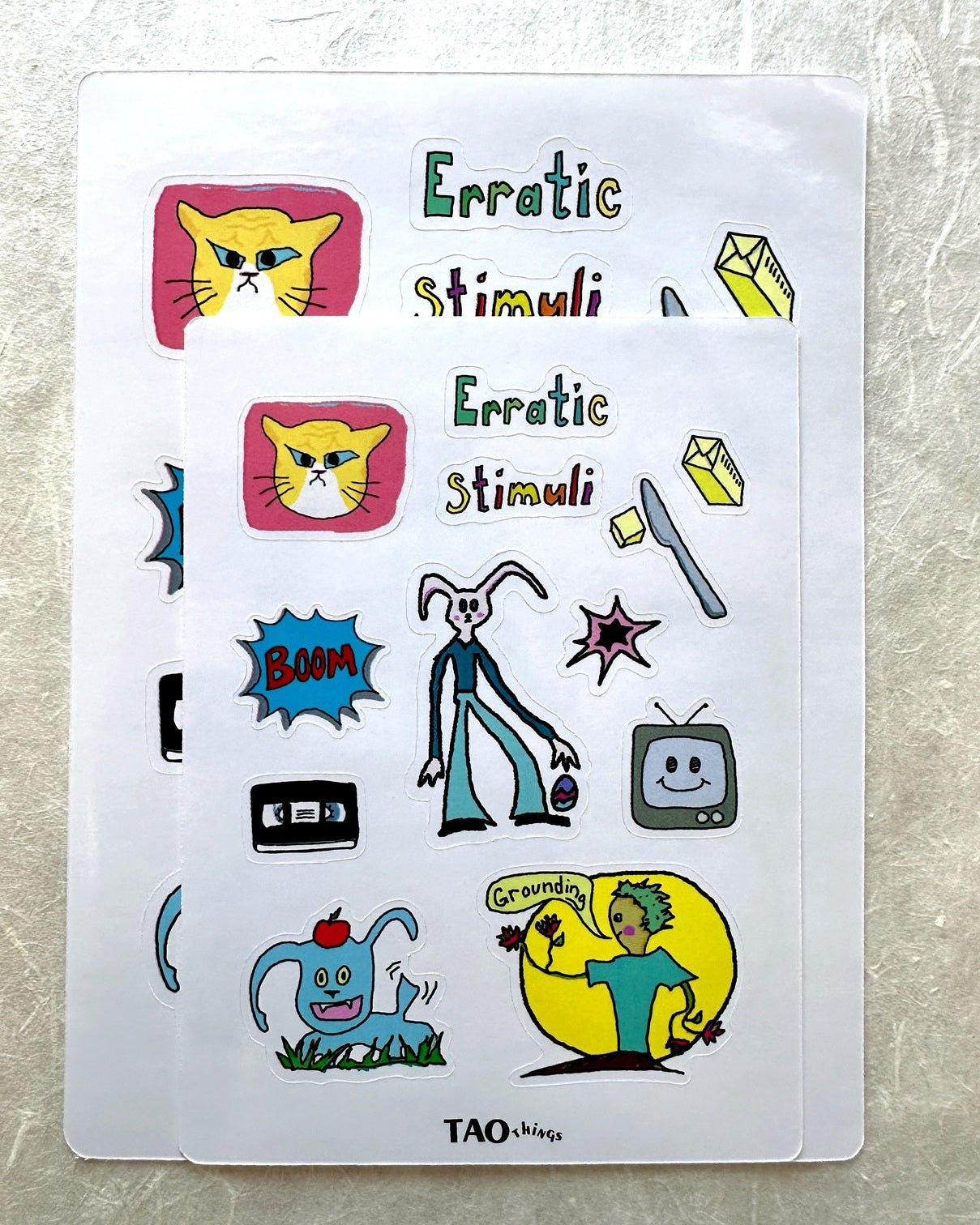TAOthings Studio - Erratic stimuli hand-drawn sticker sheet