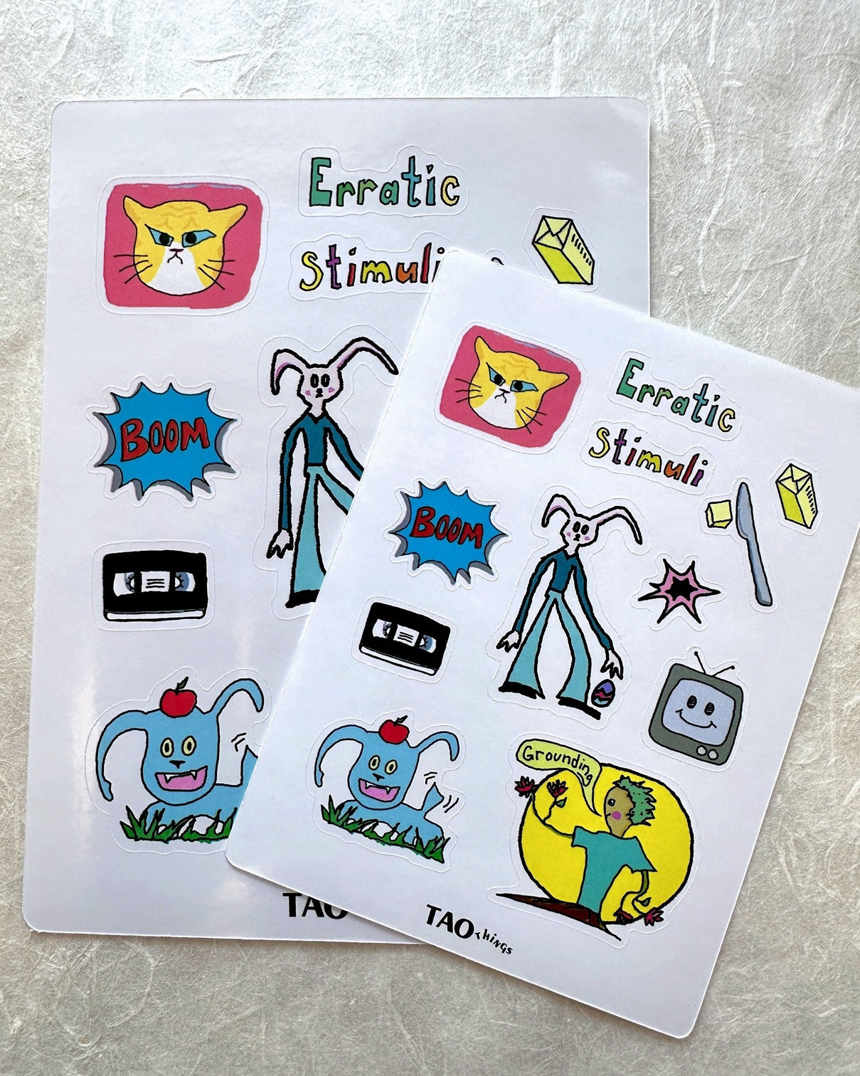 TAOthings Studio - Erratic stimuli hand-drawn sticker sheet