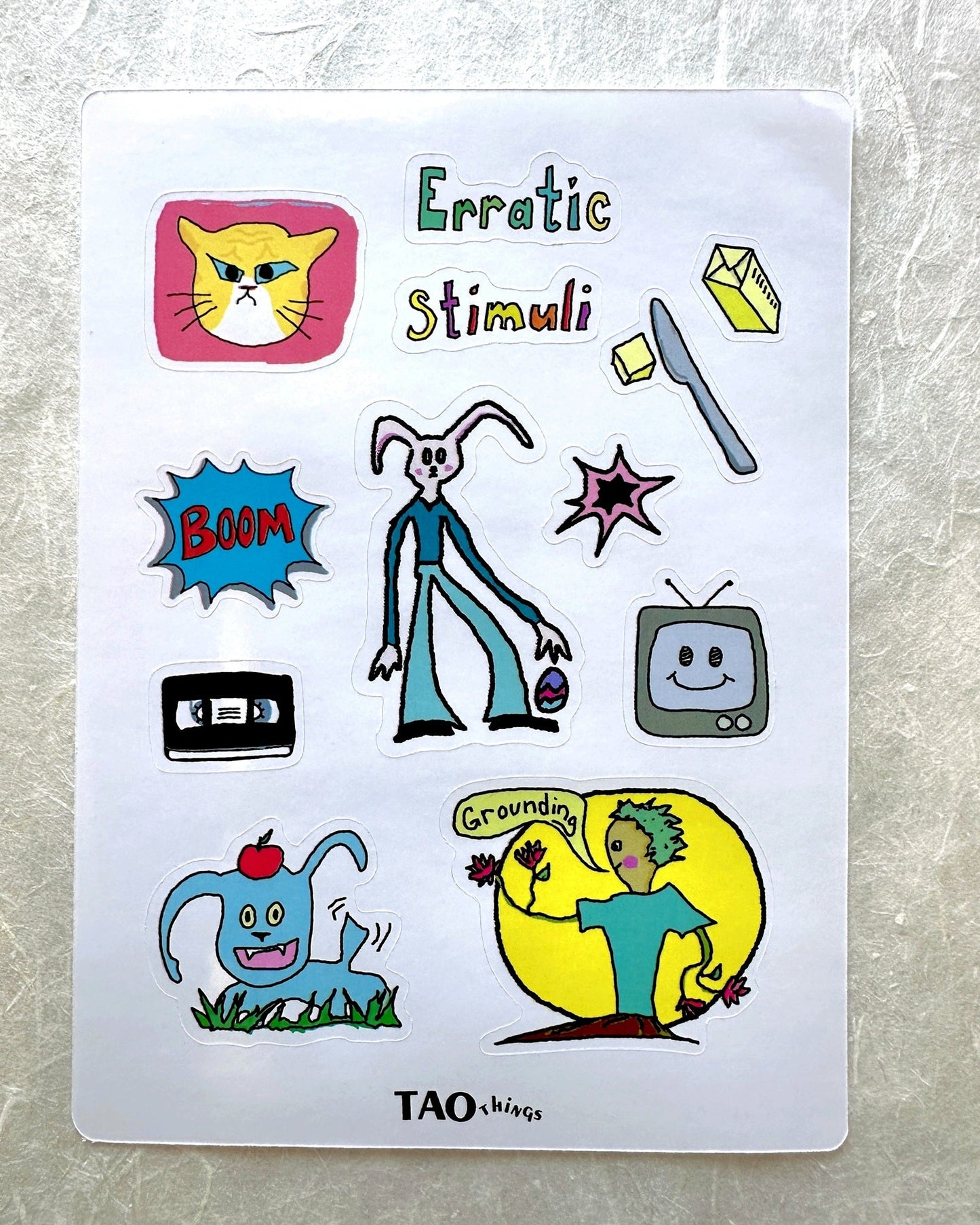 TAOthings Studio - Erratic stimuli hand-drawn sticker sheet