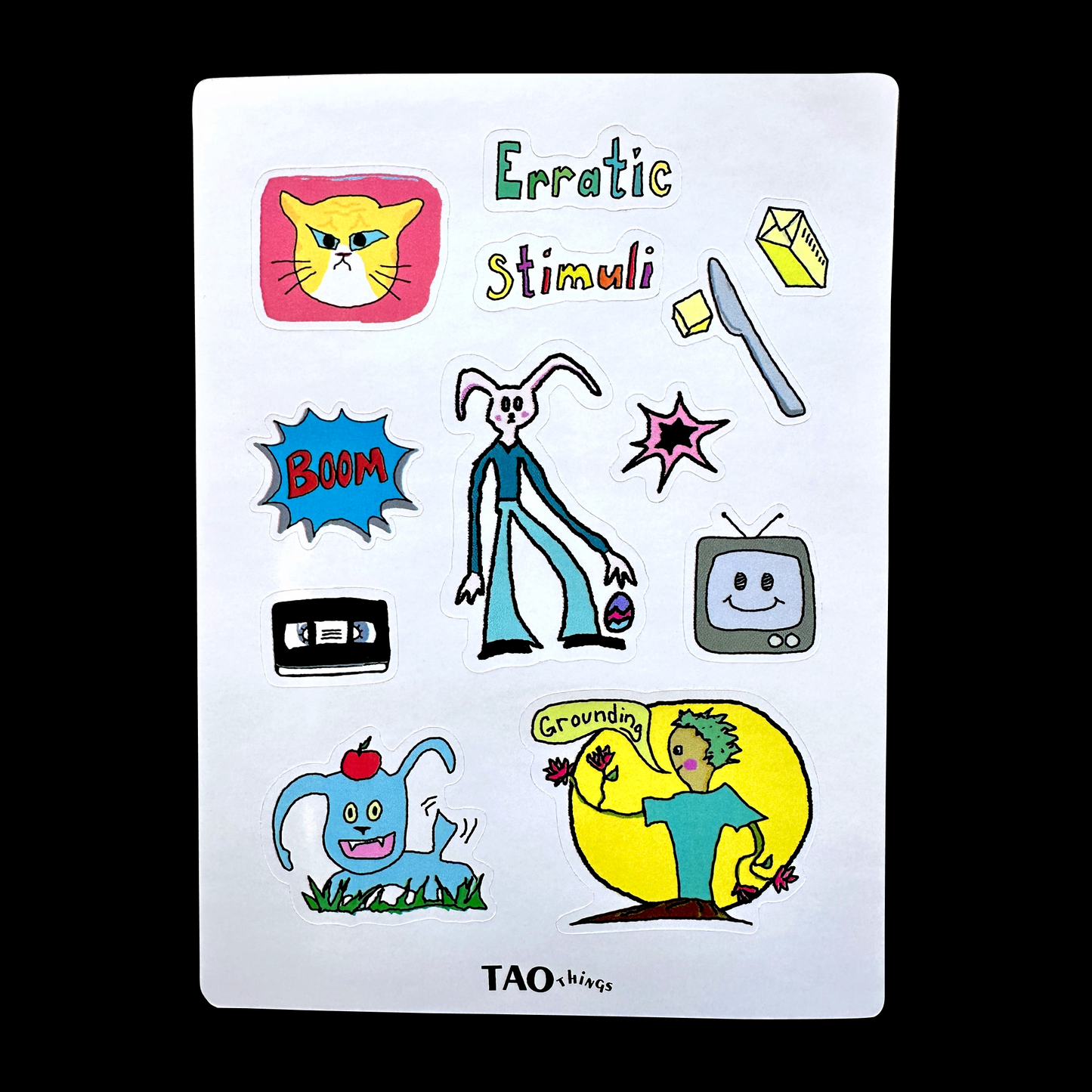 TAOthings Studio - Erratic stimuli hand-drawn sticker sheet