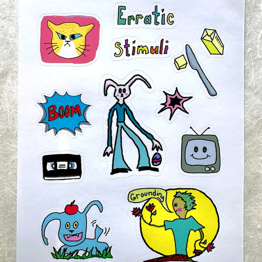 TAOthings Studio - Erratic stimuli hand-drawn sticker sheet