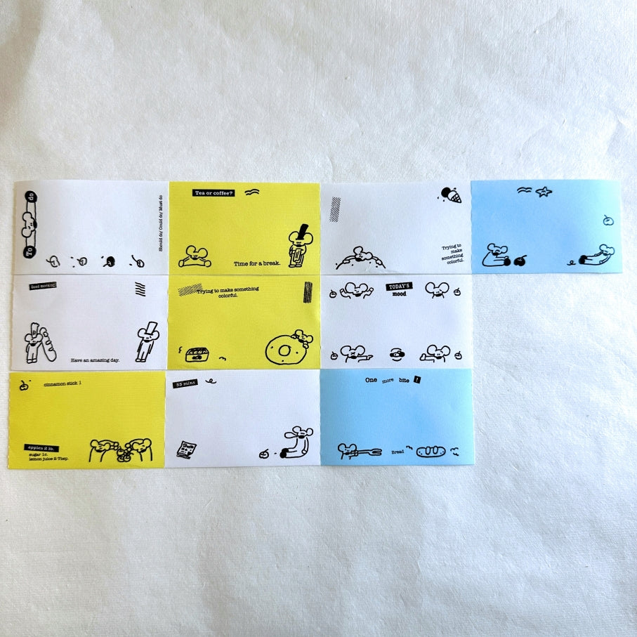 1991w2992 - Plant an Apple Tree perforated sticky memo tape SAMPLES