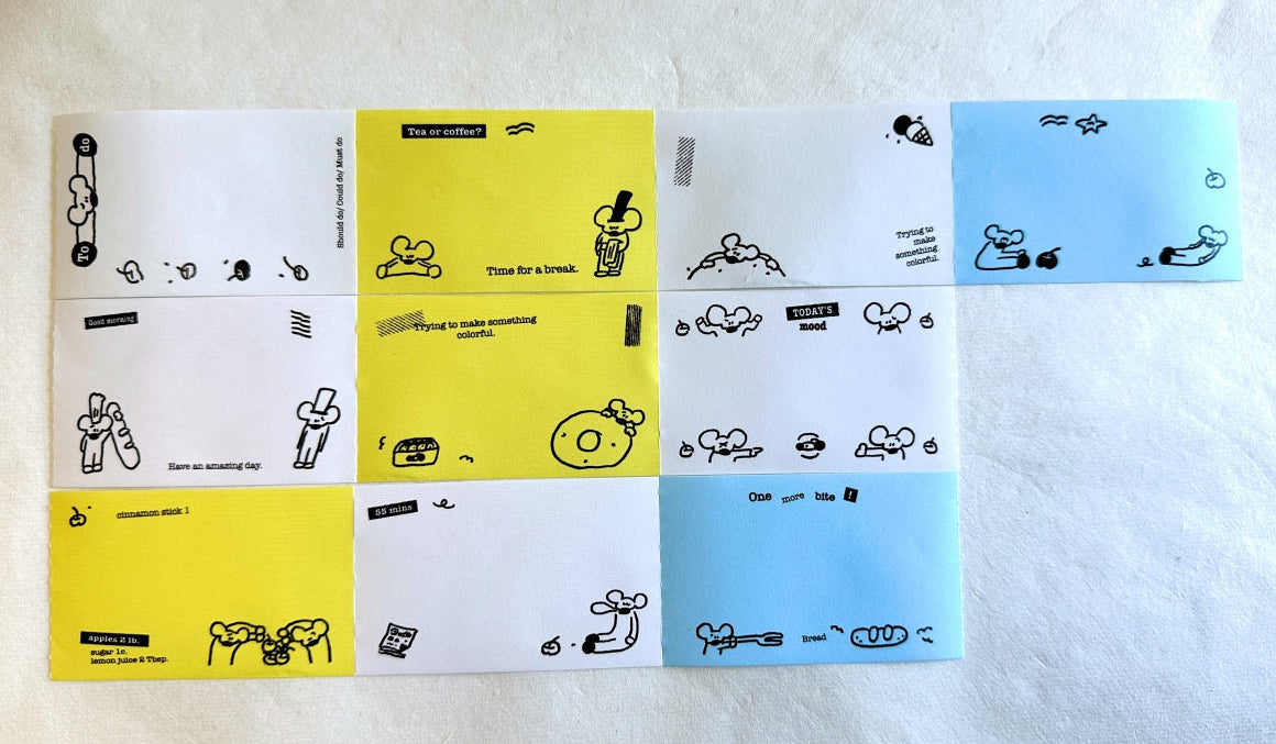 1991w2992 - Plant an Apple Tree perforated sticky memo tape SAMPLES
