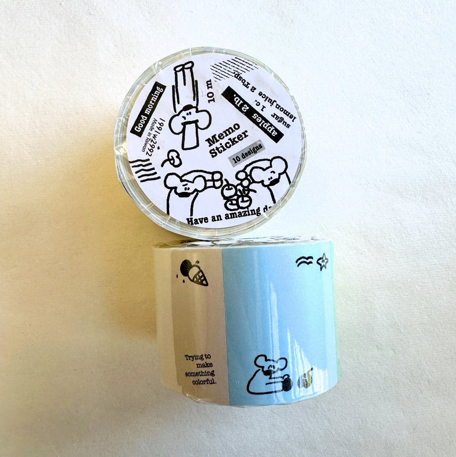 1991w2992 - Plant an Apple Tree perforated sticky memo tape SAMPLES