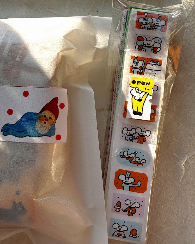 1991w2992 - OPEN! label sticker roll SAMPLES