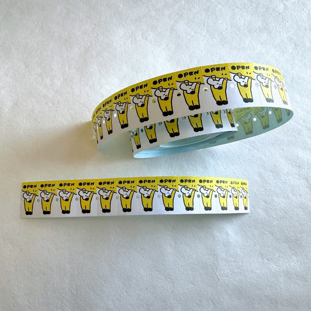 1991w2992 - OPEN! label sticker roll SAMPLES